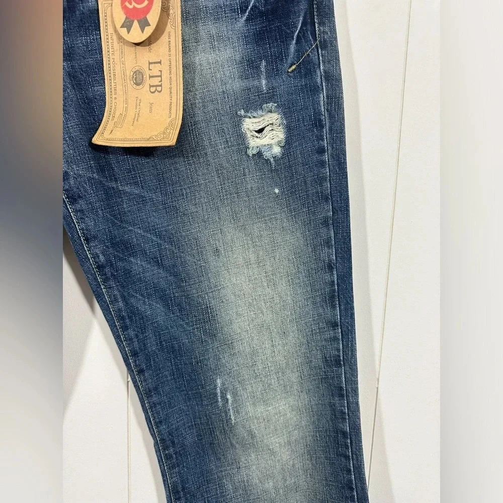 LTB 1948 Bootcut Low Rise Distressed Denim Cottton Jeans Size 31x32 - Picture 5 of 13